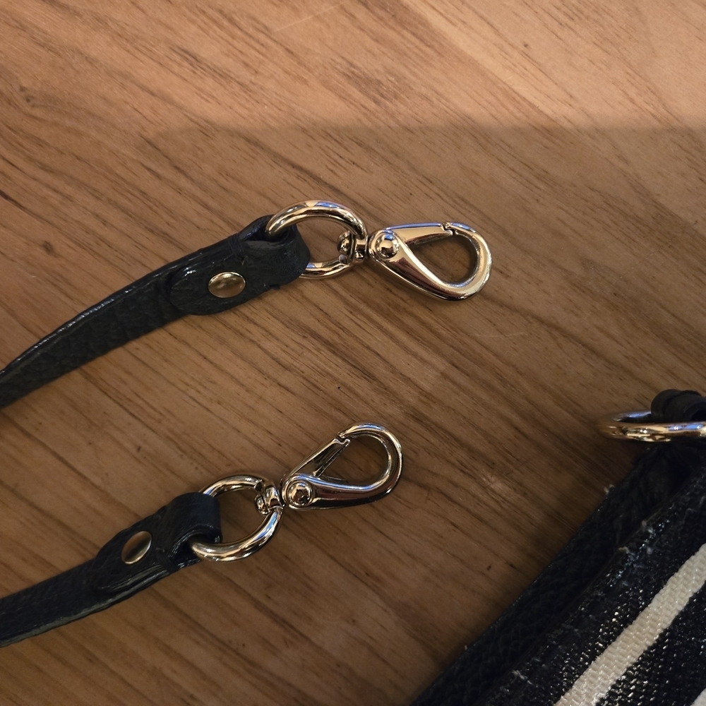 Kate Spade Black and White Striped Crossbody Bag - Picture 9 of 11